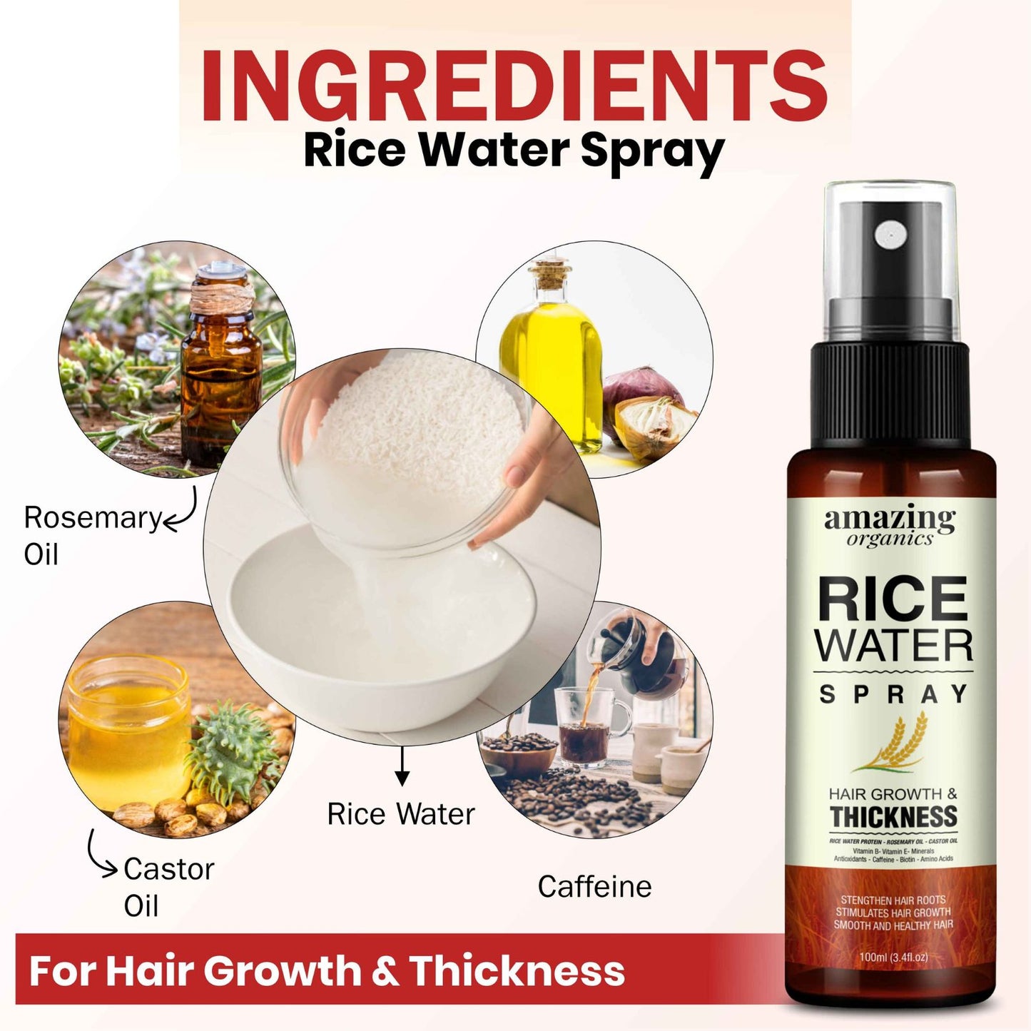 Rice Water Spray for Hair Growth