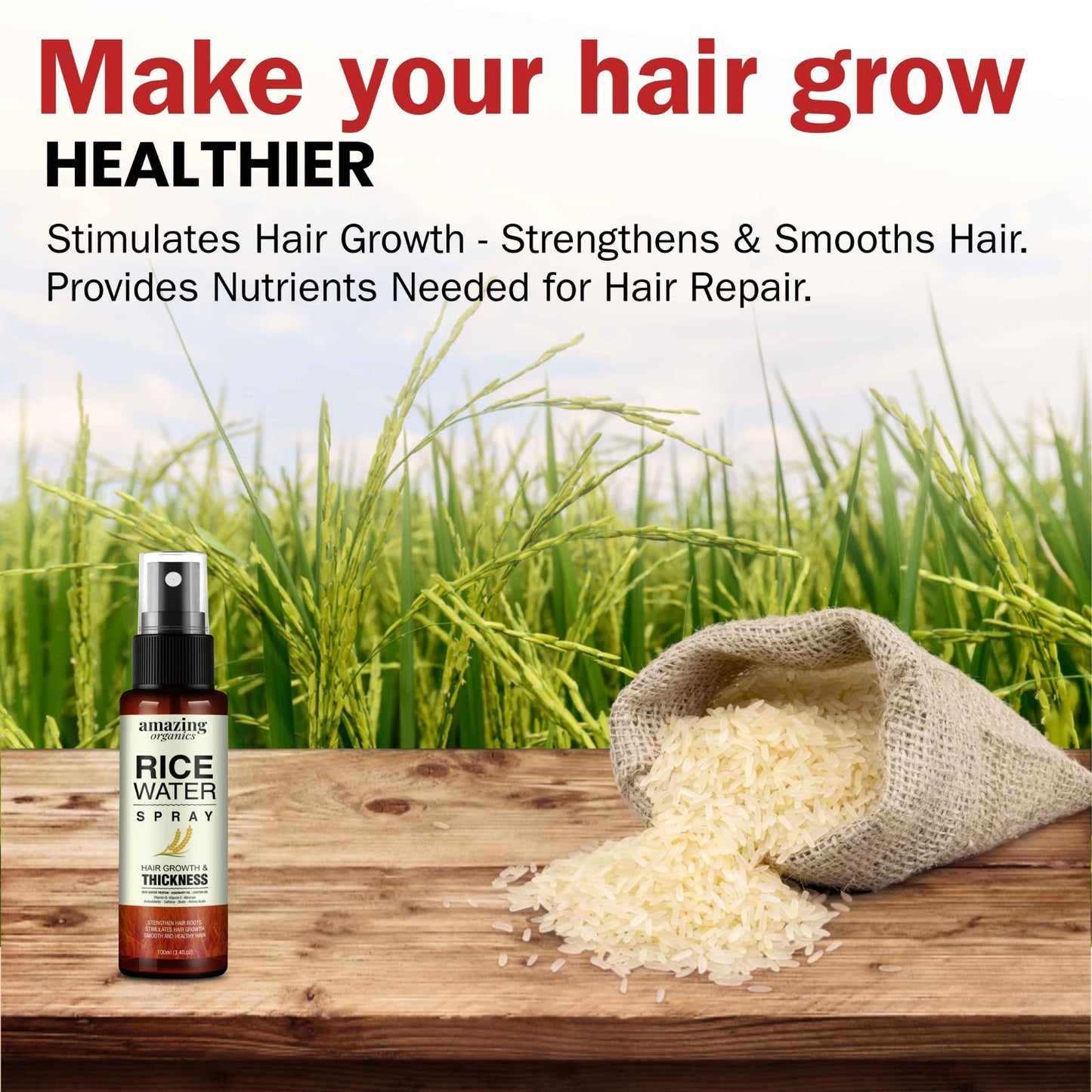 Rice Water Spray for Hair Growth